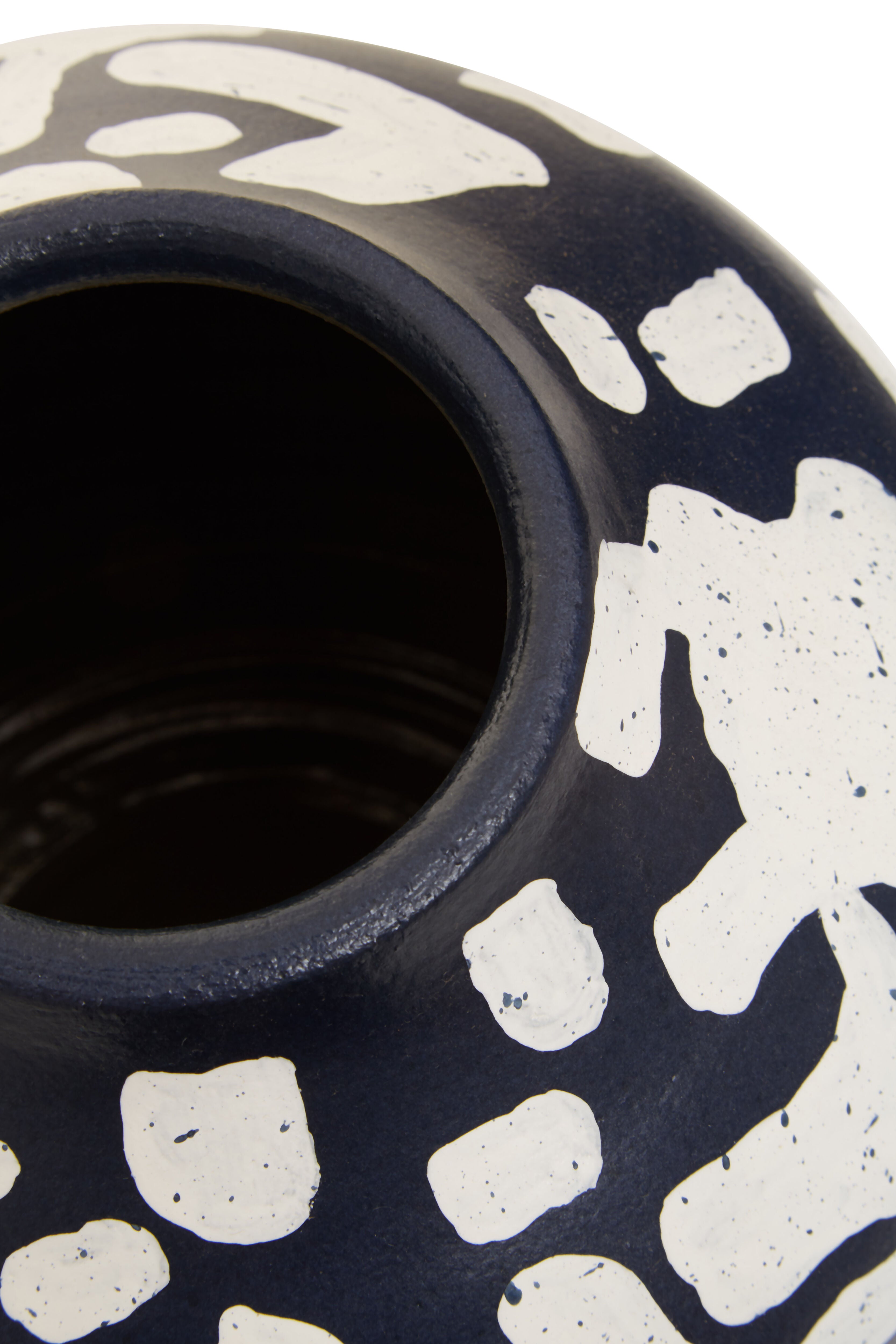 Alston Black & White Earthenware Abstract Vase